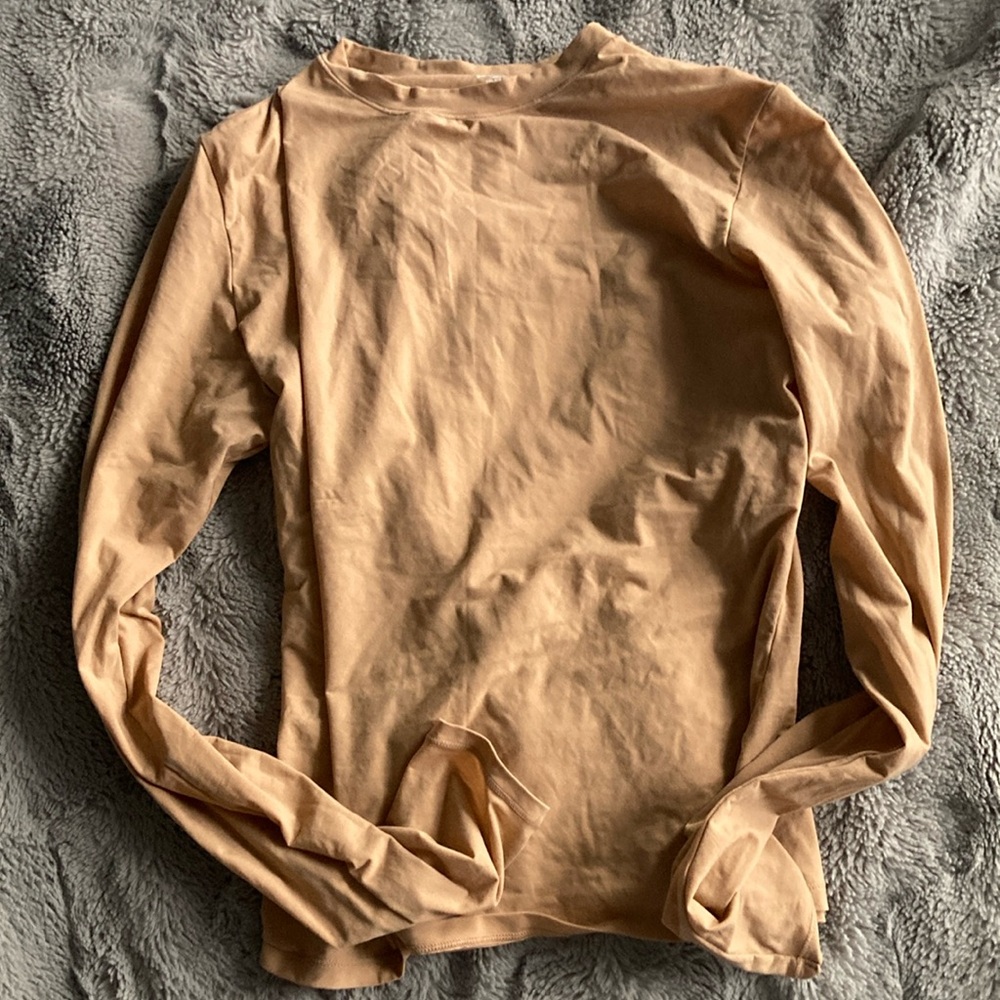SKIMS Long Sleeve Tee in Nude